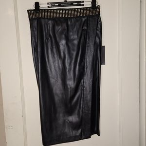Zara Faux Leather skirt with slit